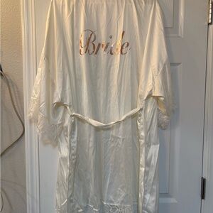 Soho Apparel White Satin Robe